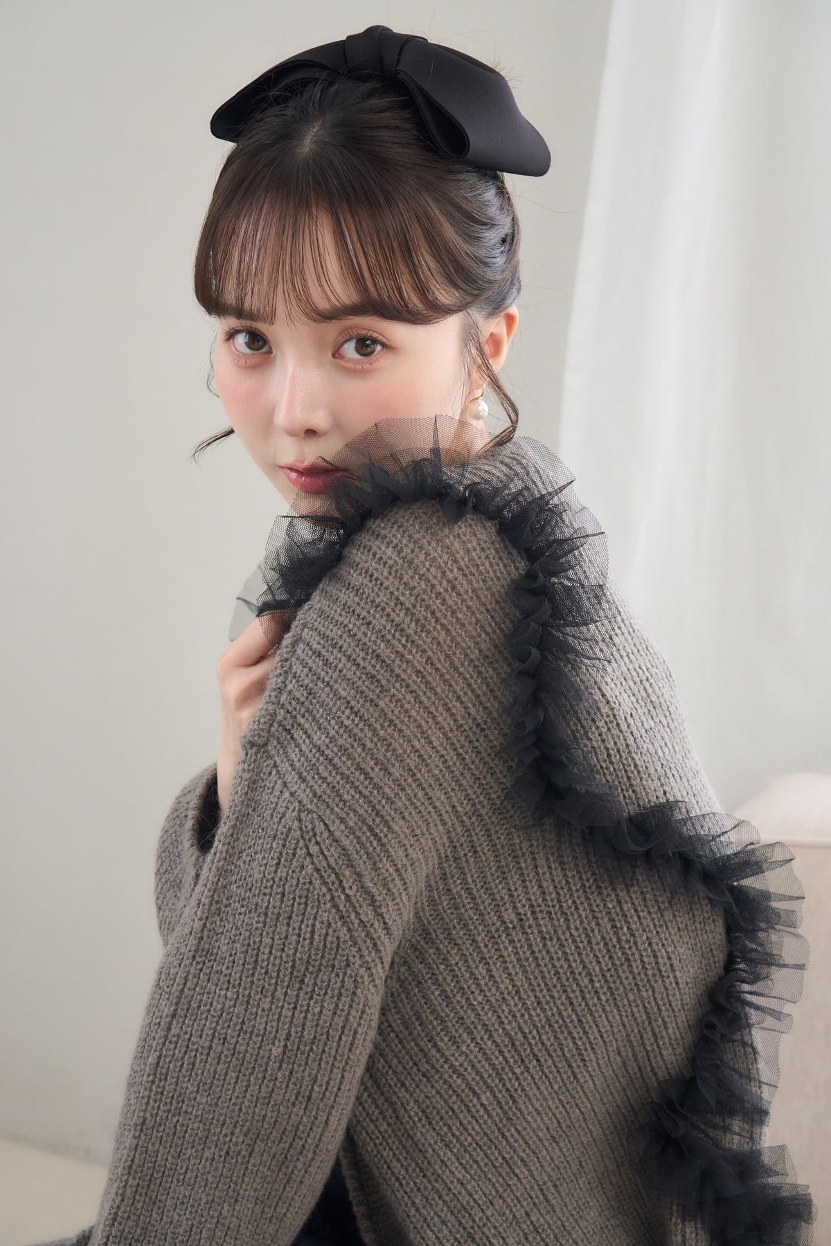 tulle big cardigan