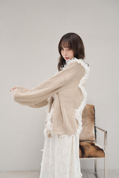 tulle big cardigan