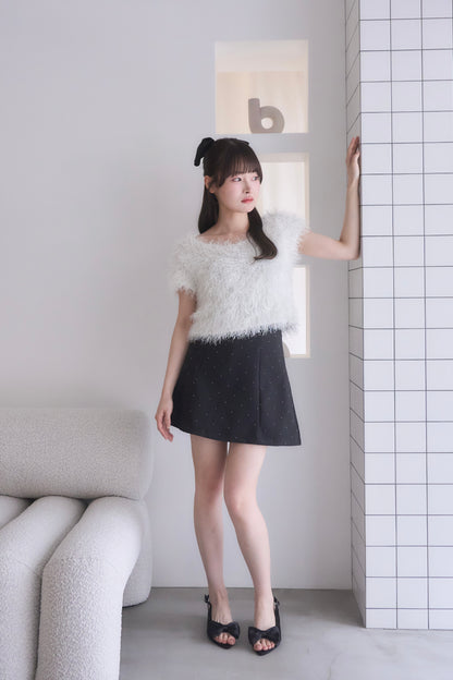 rhinestone mini skirt