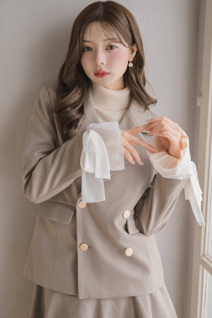 chiffon sleeve jacket
