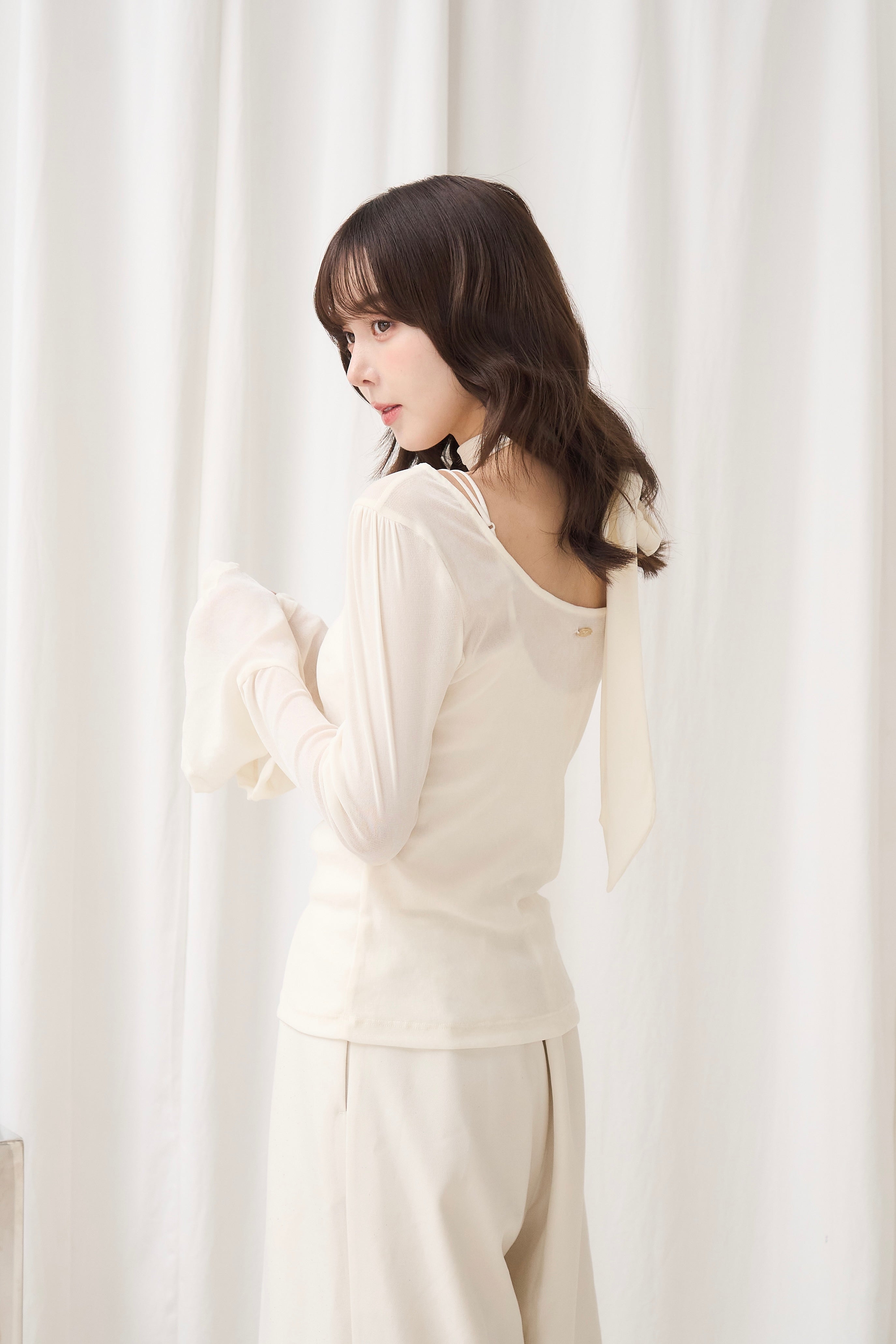back-open sheer velour tops – POMIII PARTAGE