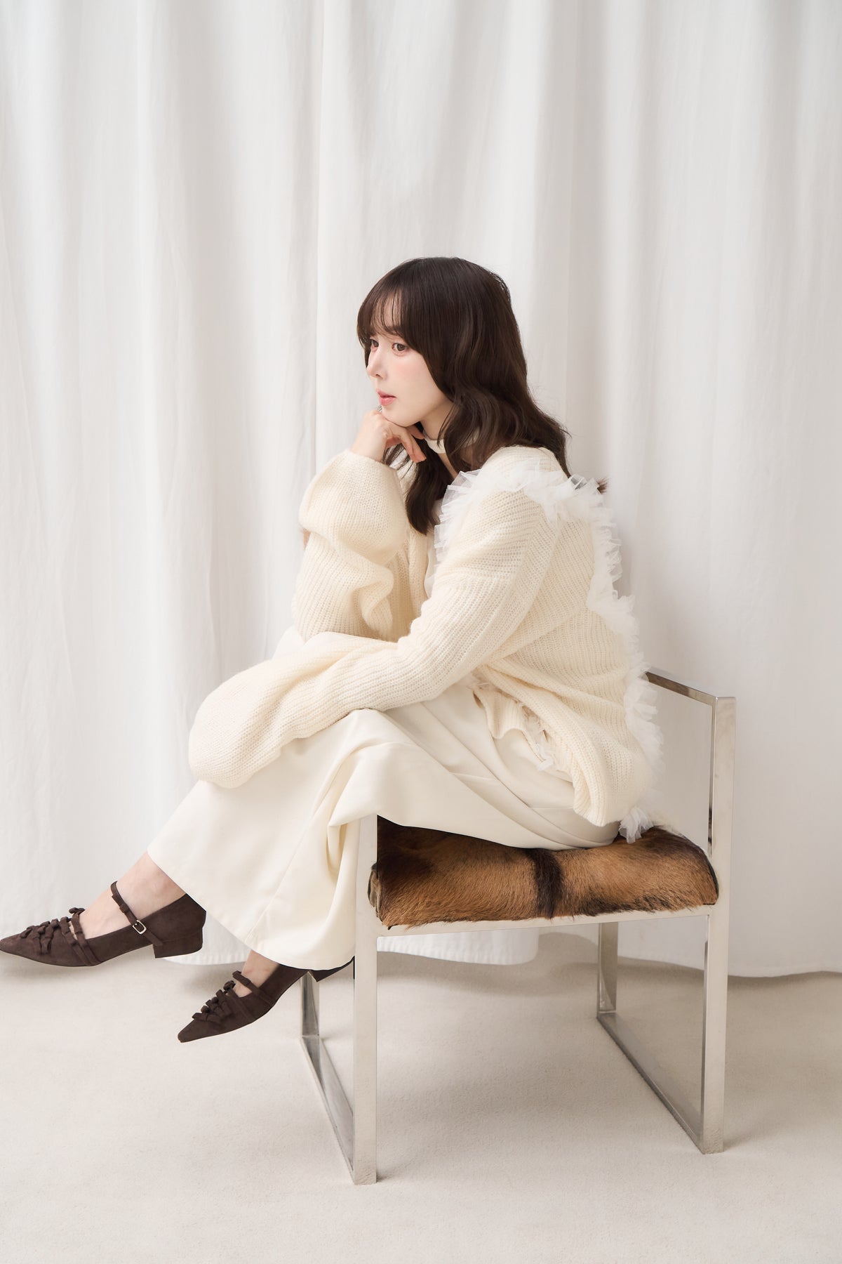 tulle big cardigan