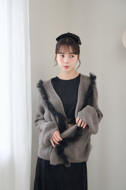 tulle big cardigan