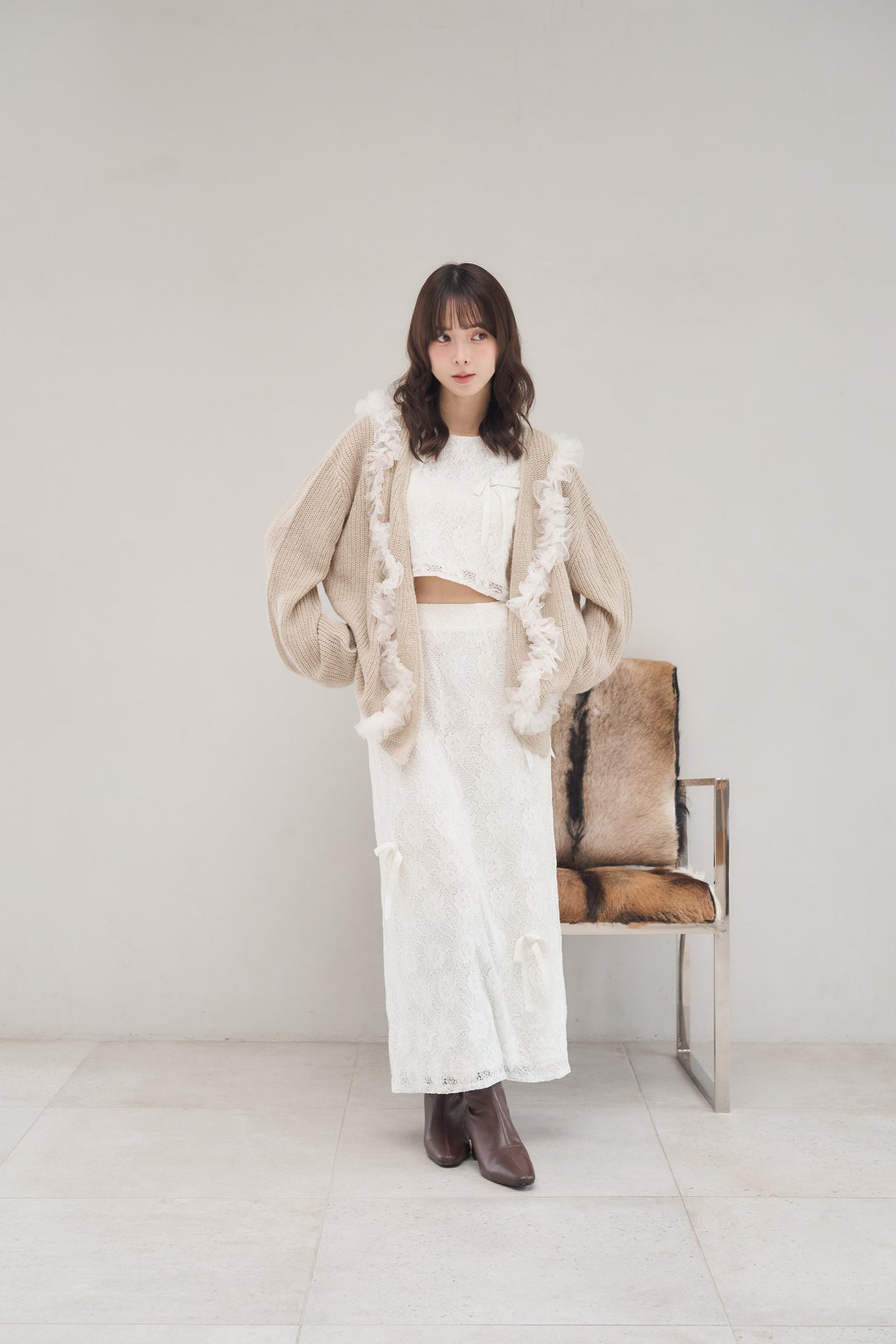 tulle big cardigan