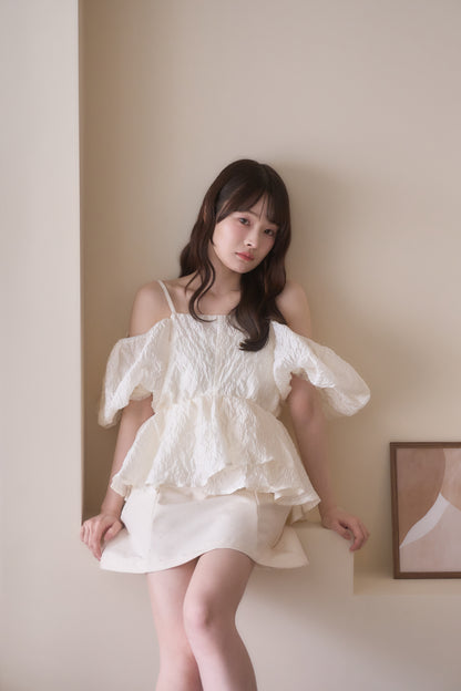 puff peplum variation tops