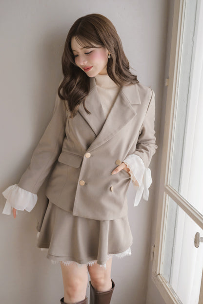chiffon sleeve jacket