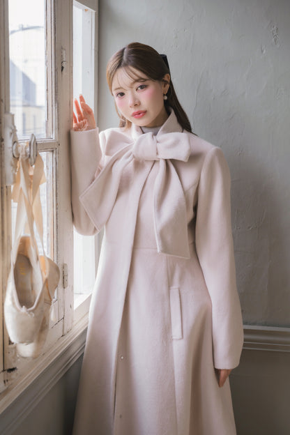 soft ribbon long coat