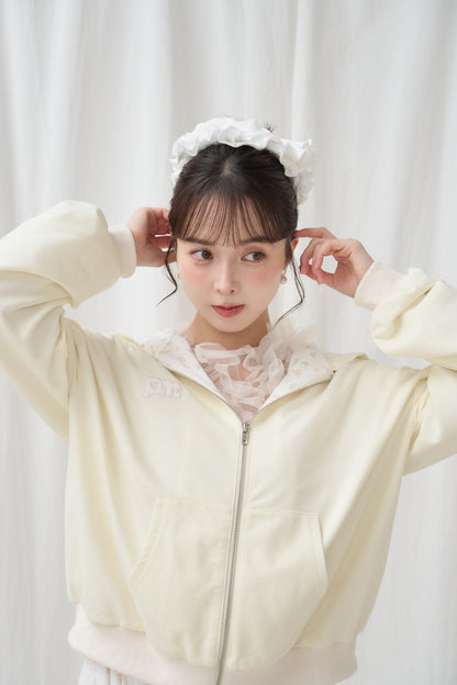 flower frill hoodie