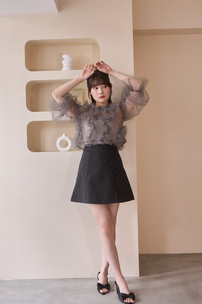 rhinestone mini skirt