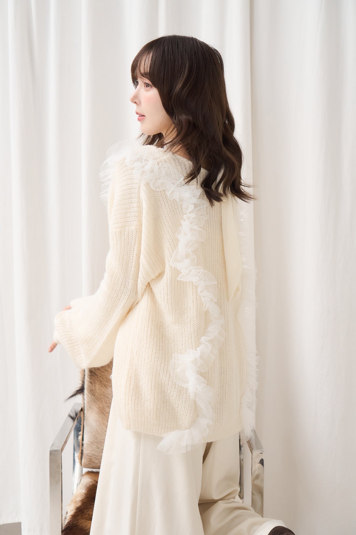 tulle big cardigan