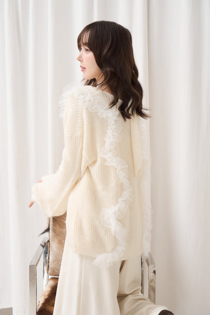 tulle big cardigan