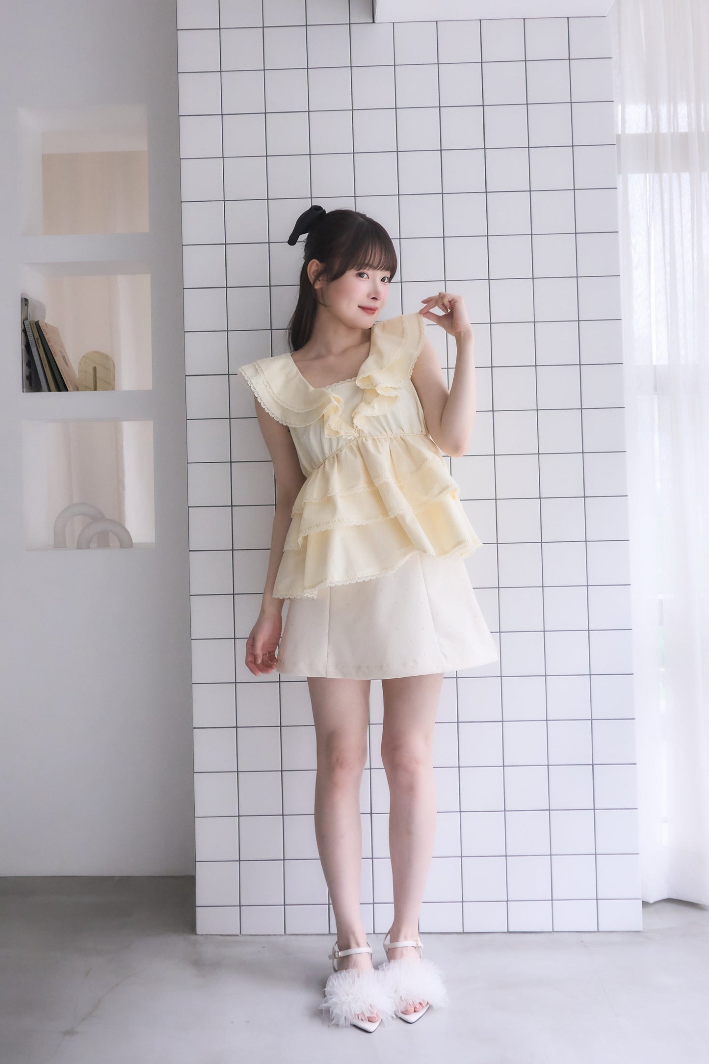 cotton tiered blouse