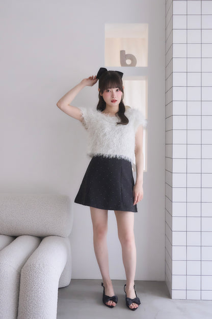 rhinestone mini skirt