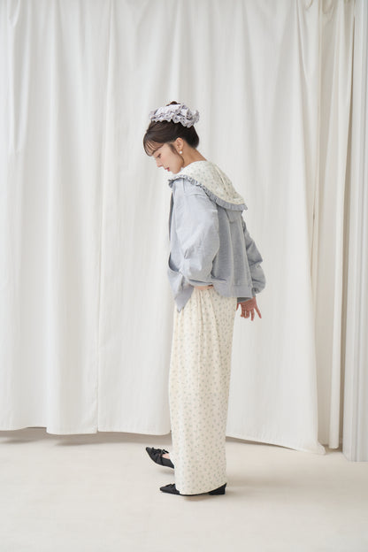 flower frill hoodie