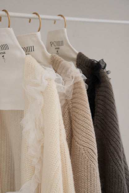 tulle big cardigan