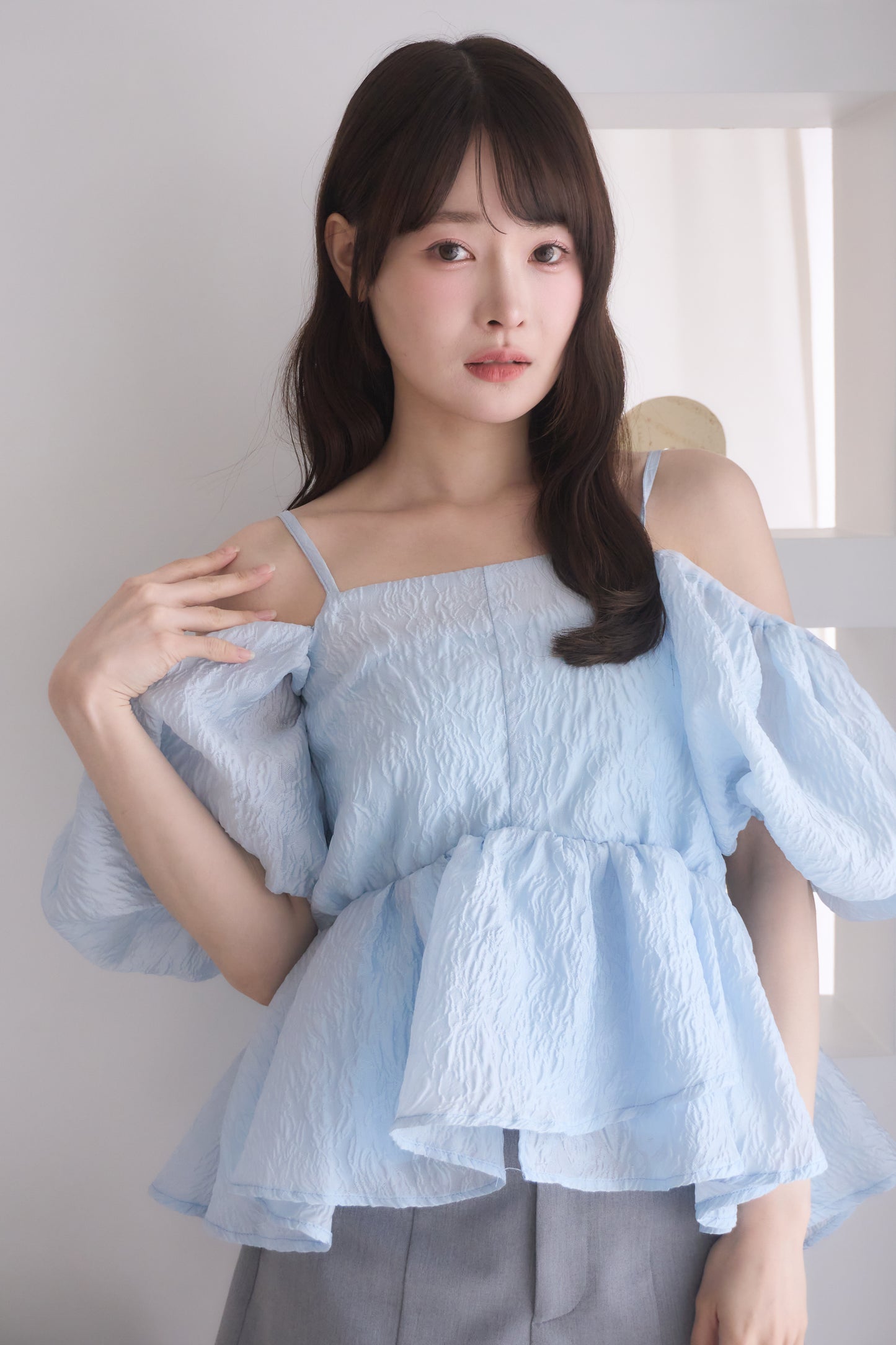 puff peplum variation tops