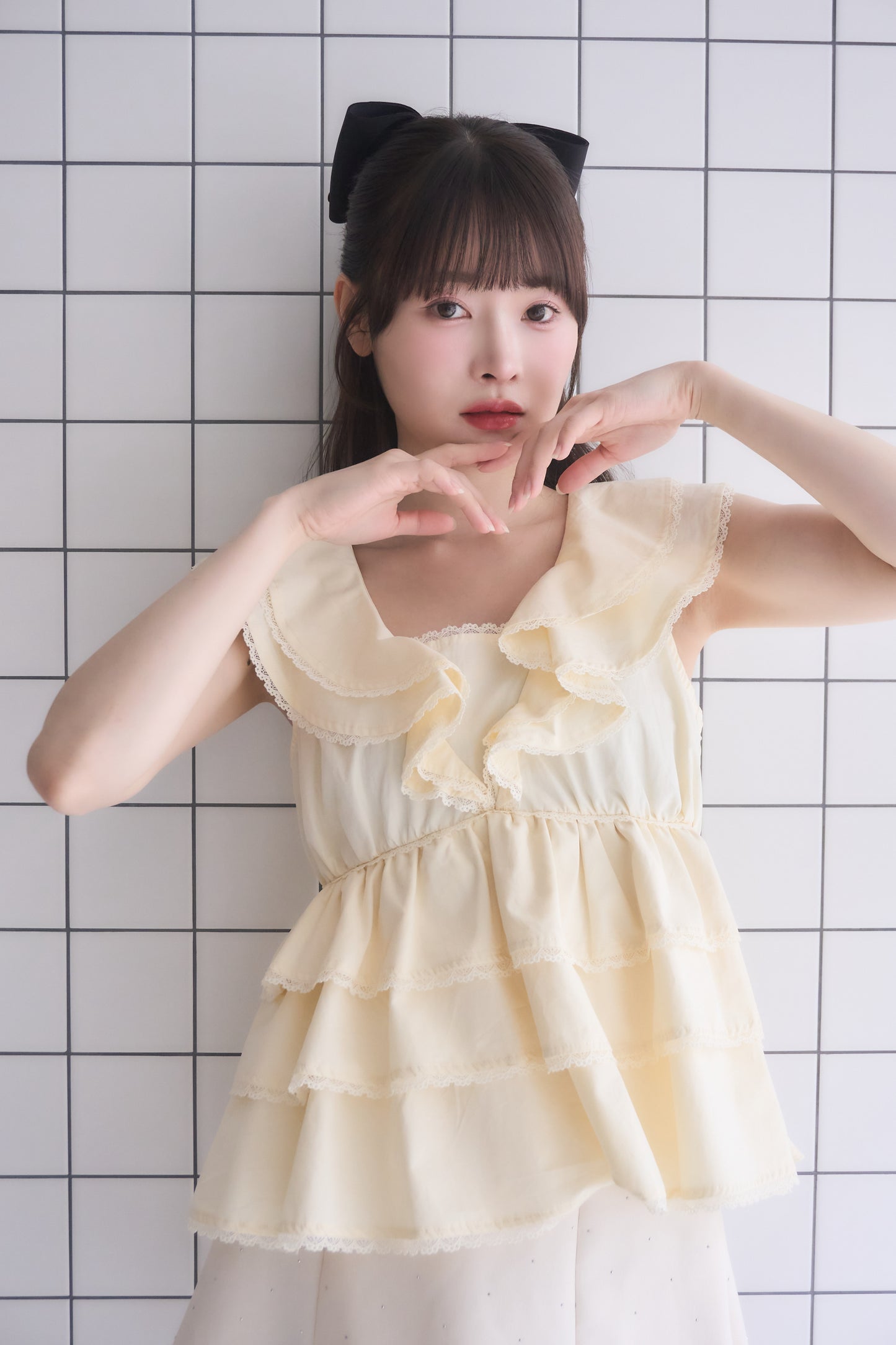 cotton tiered blouse