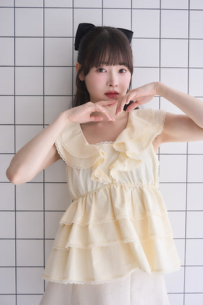 cotton tiered blouse