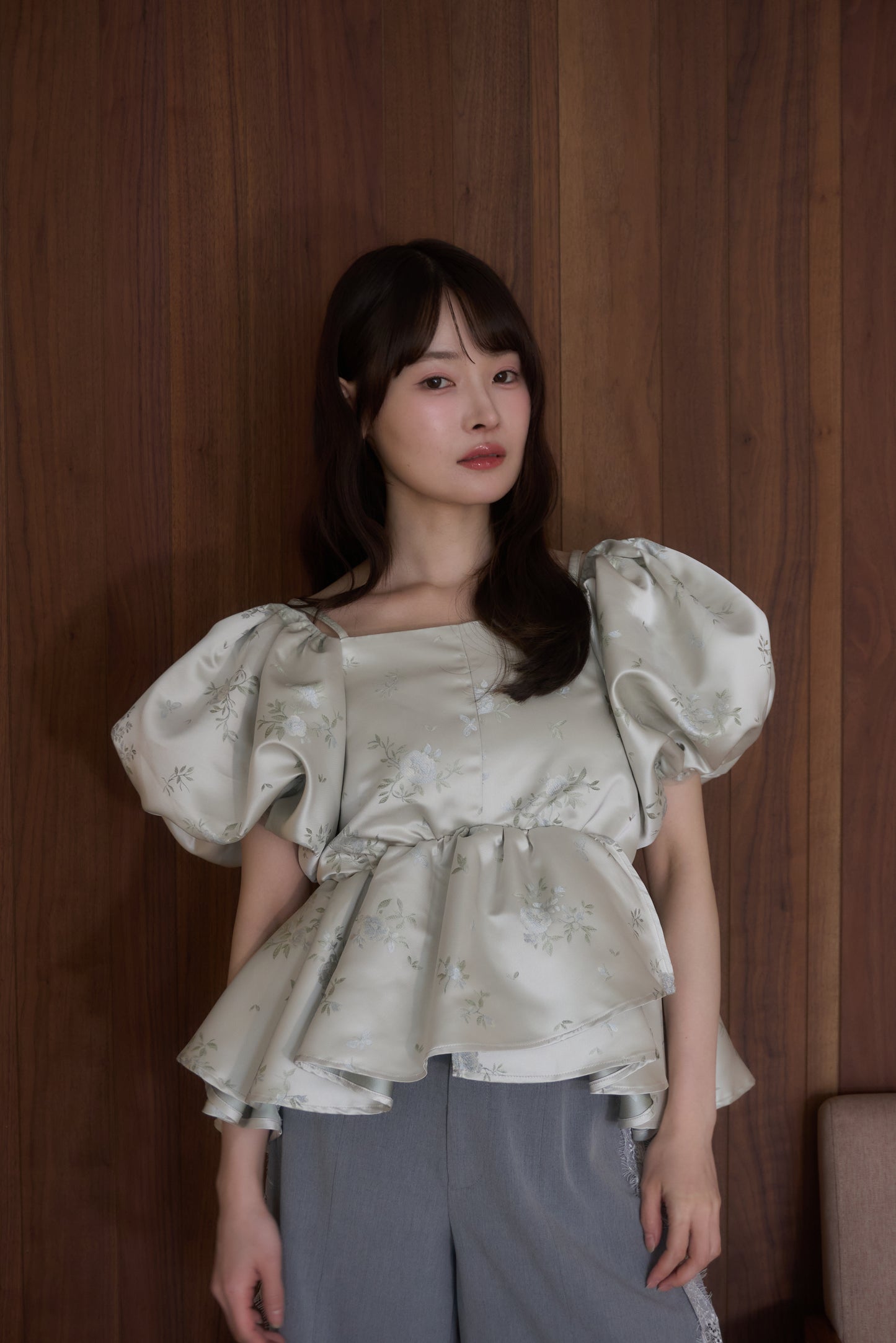 puff peplum variation tops
