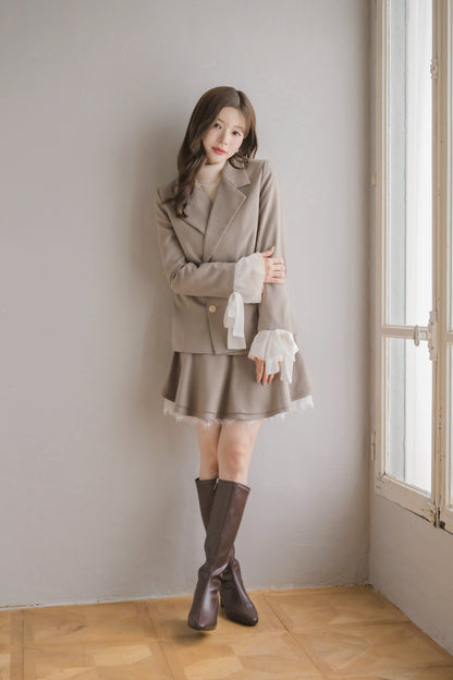 chiffon sleeve jacket