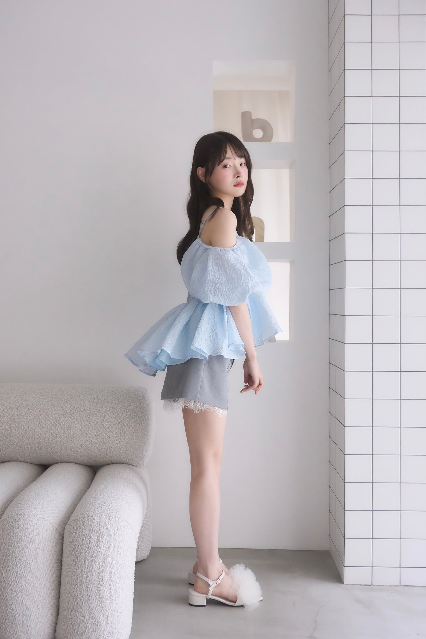puff peplum variation tops