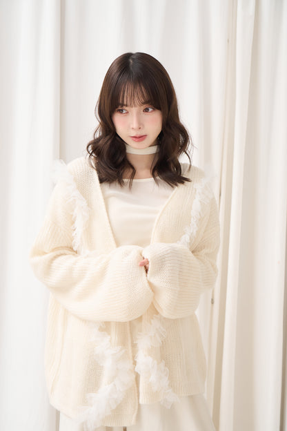 tulle big cardigan