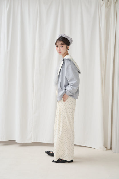 flower frill hoodie