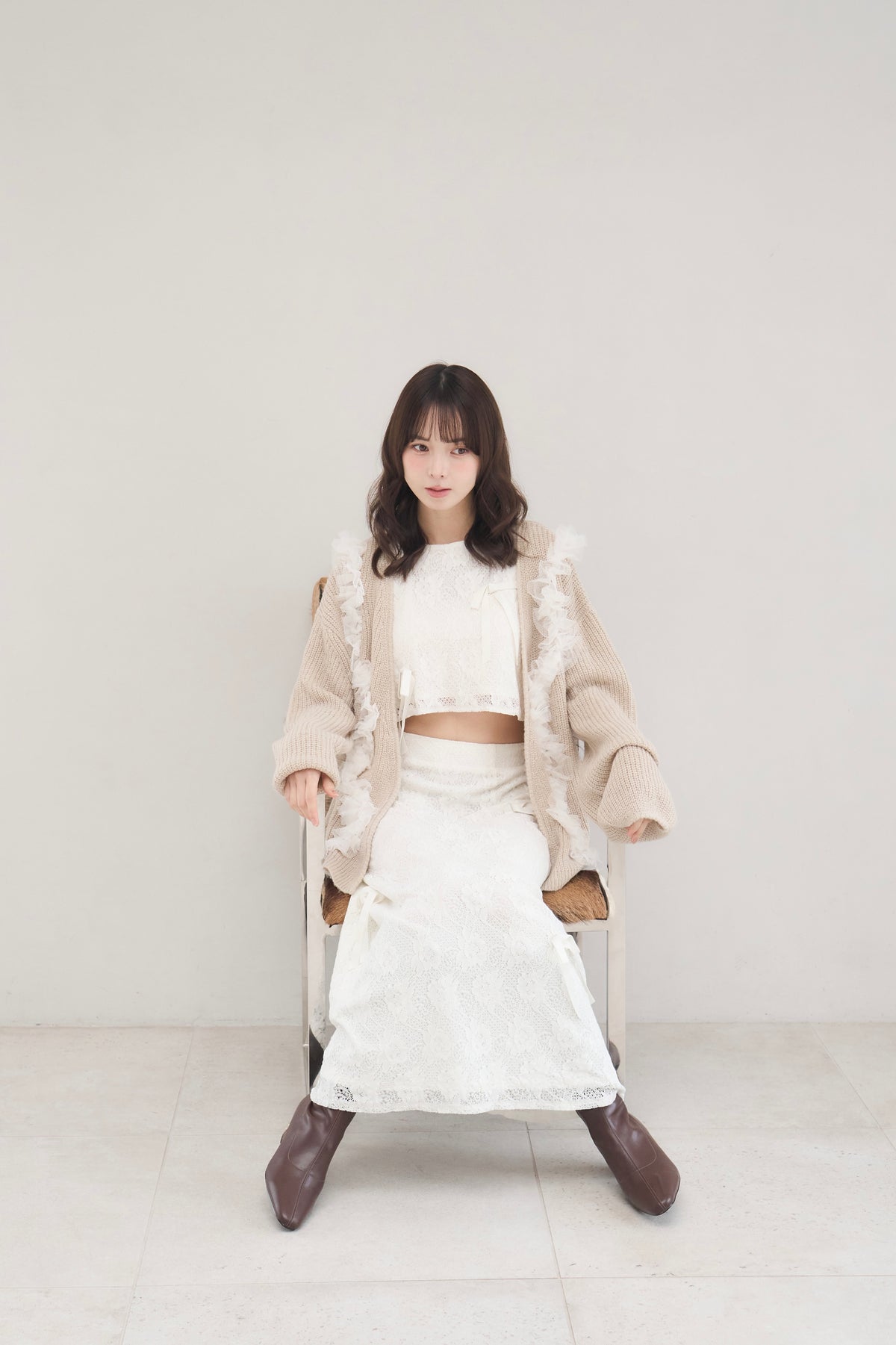 tulle big cardigan