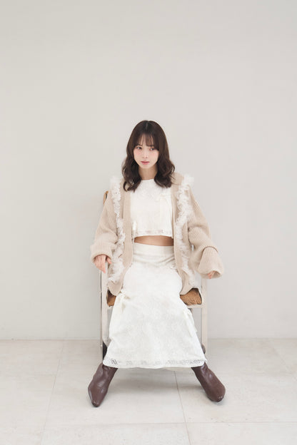 tulle big cardigan