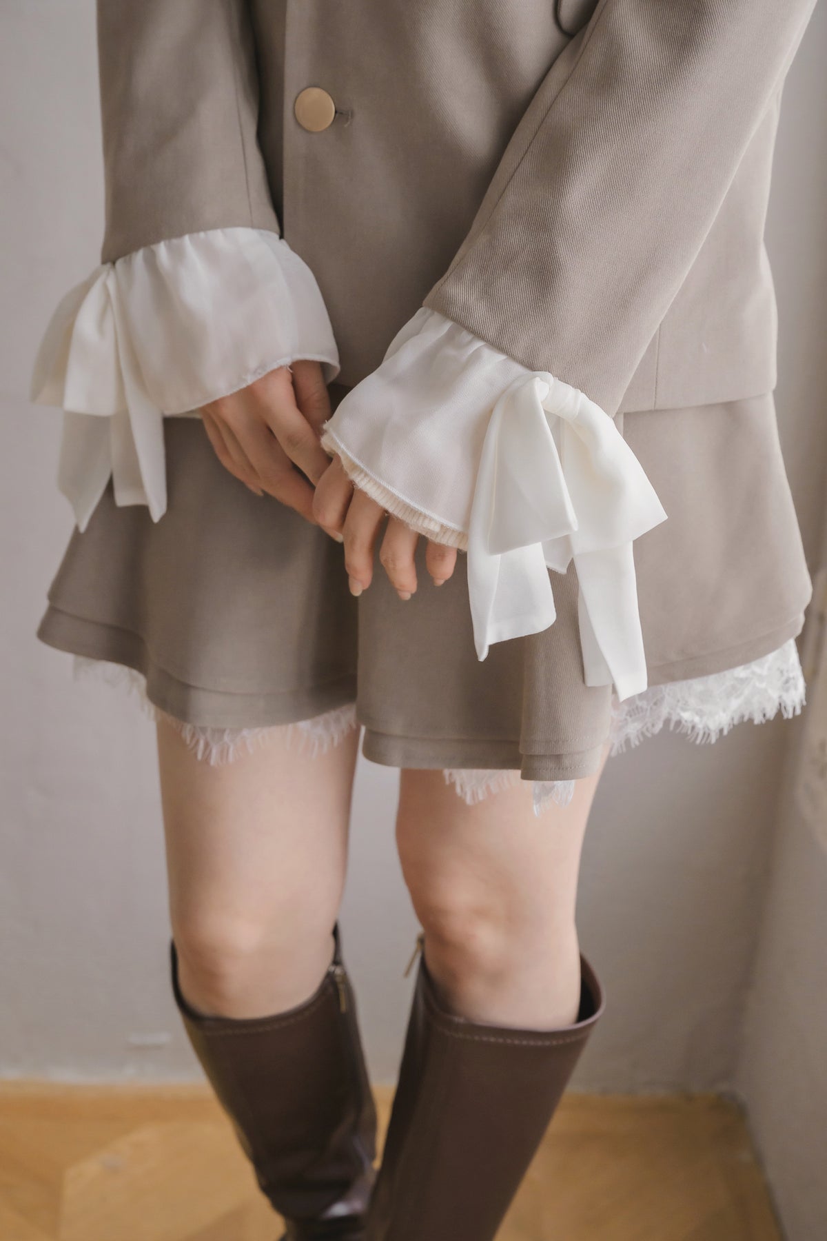 chiffon sleeve jacket