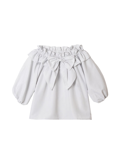 frill collar ribbon blouse