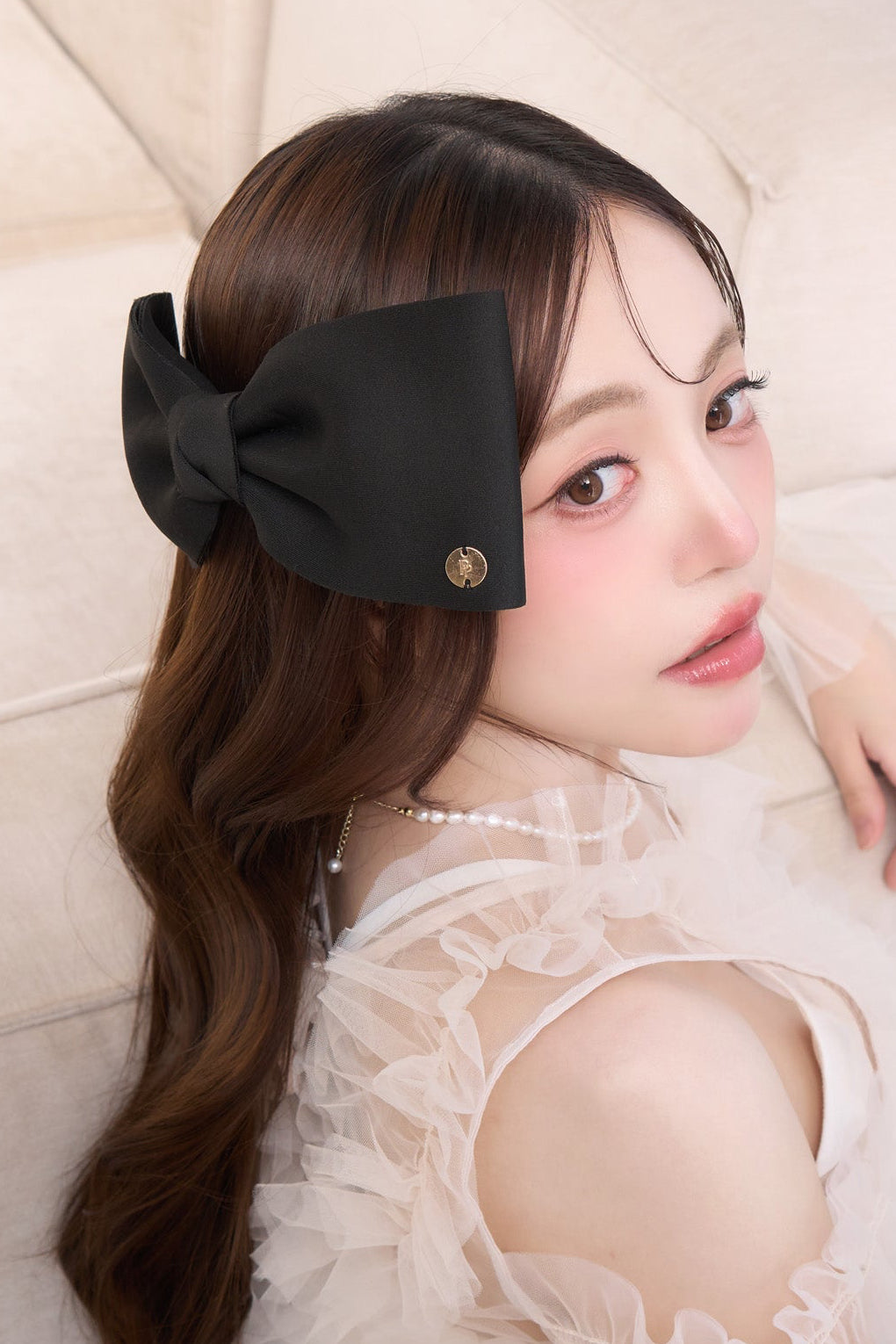 partage big ribbon barrette