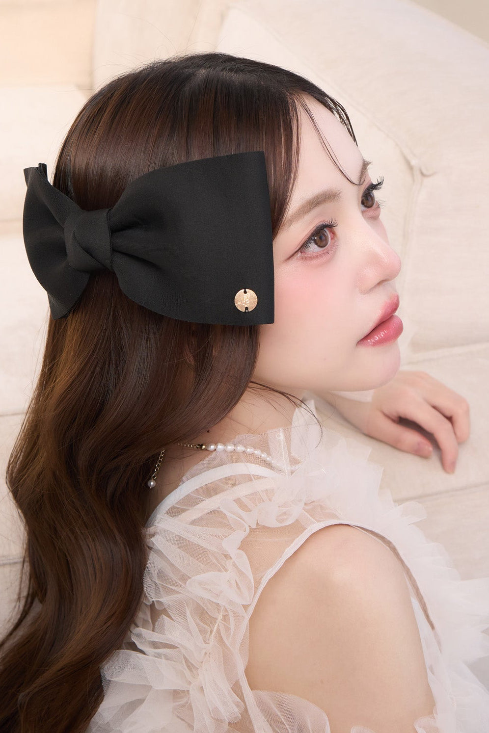 partage big ribbon barrette