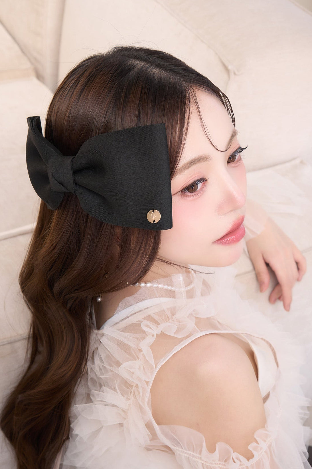 partage big ribbon barrette