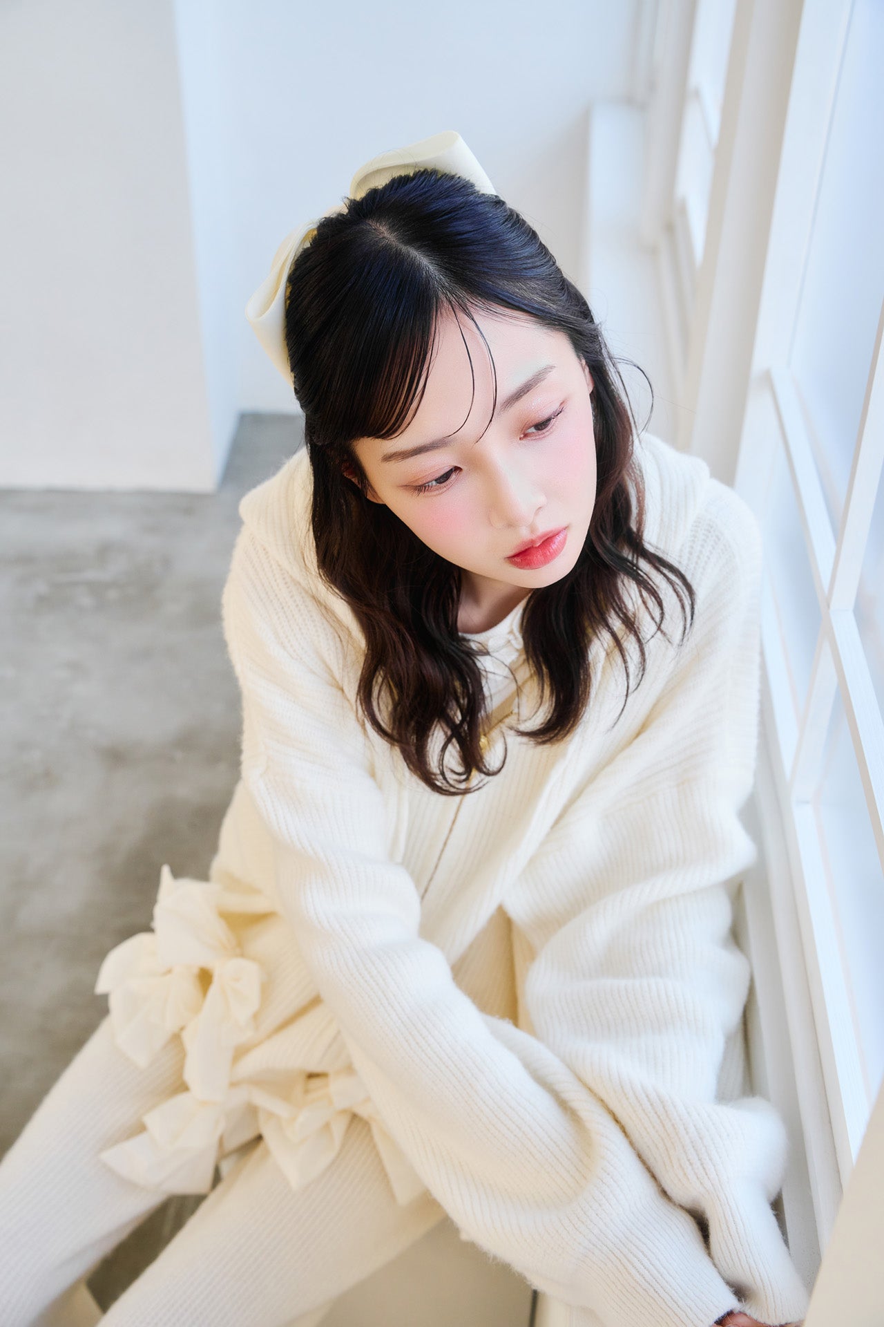 【販売開始日 1月31日】ribbon ribbon flight knit  set-up