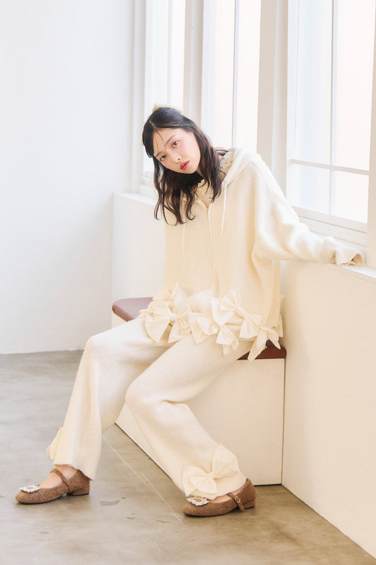 【販売開始日 1月31日】ribbon ribbon flight knit  set-up