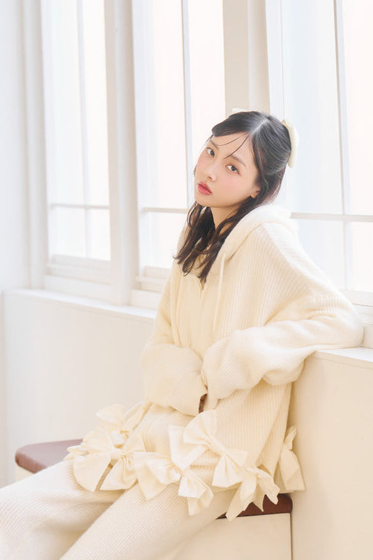 【販売開始日 1月31日】ribbon ribbon flight knit  set-up