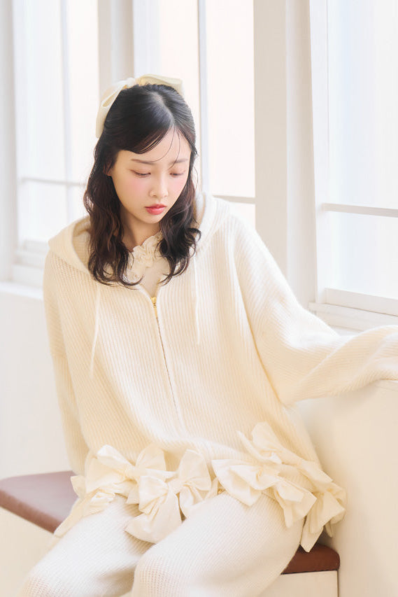 【販売開始日 1月31日】ribbon ribbon flight knit  set-up