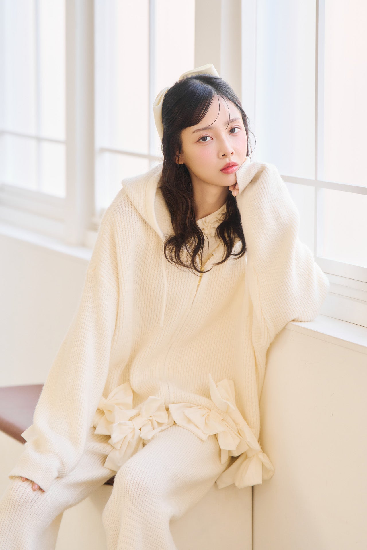 【販売開始日 1月31日】ribbon ribbon flight knit  set-up