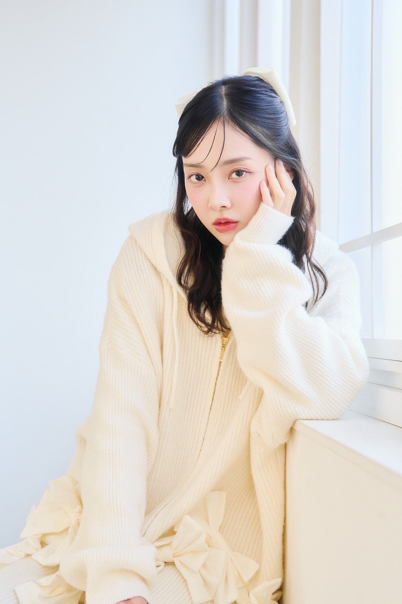 【販売開始日 1月31日】ribbon ribbon flight knit  set-up