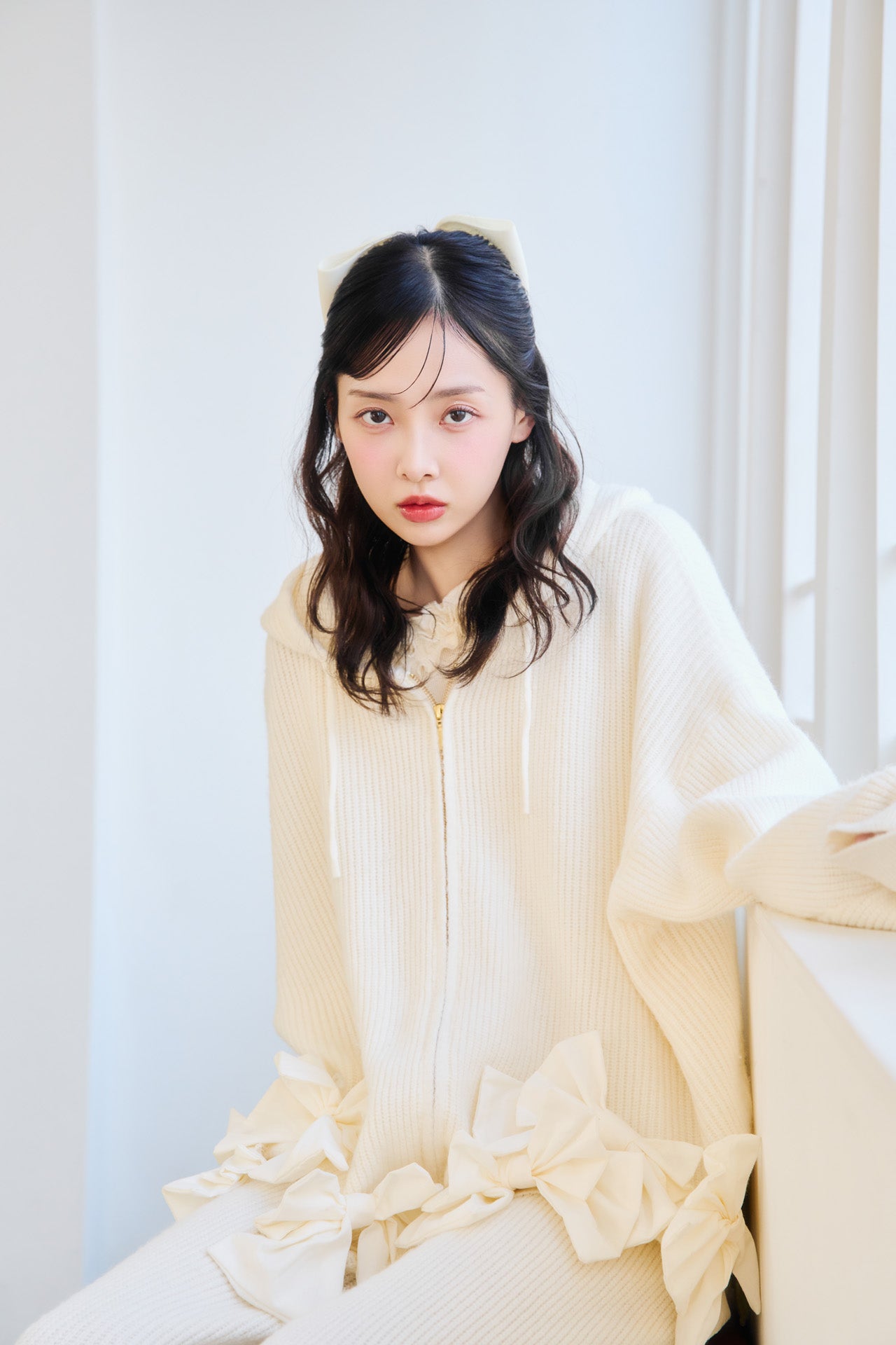 【販売開始日 1月31日】ribbon ribbon flight knit  set-up