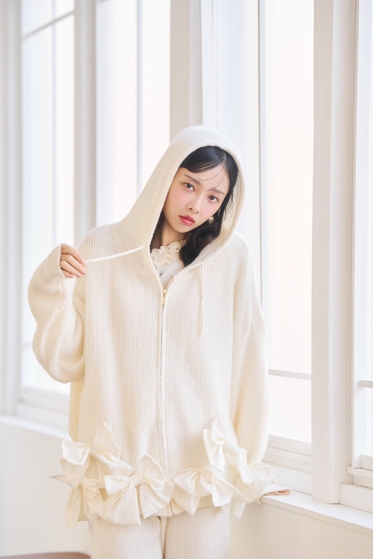 【販売開始日 1月31日】ribbon ribbon flight knit  set-up