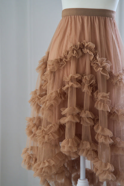 mermaid frill tulle skirt