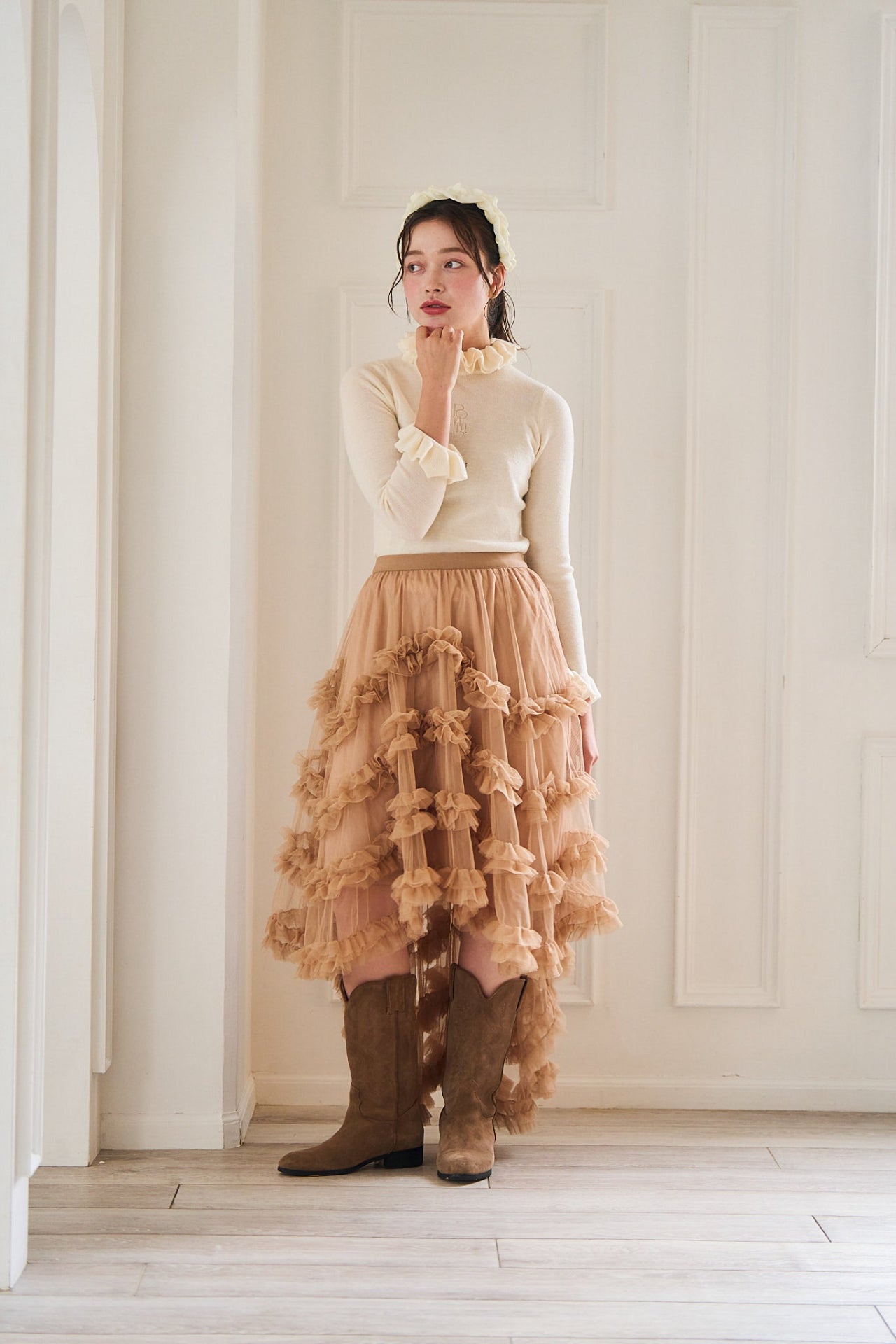 mermaid frill tulle skirt
