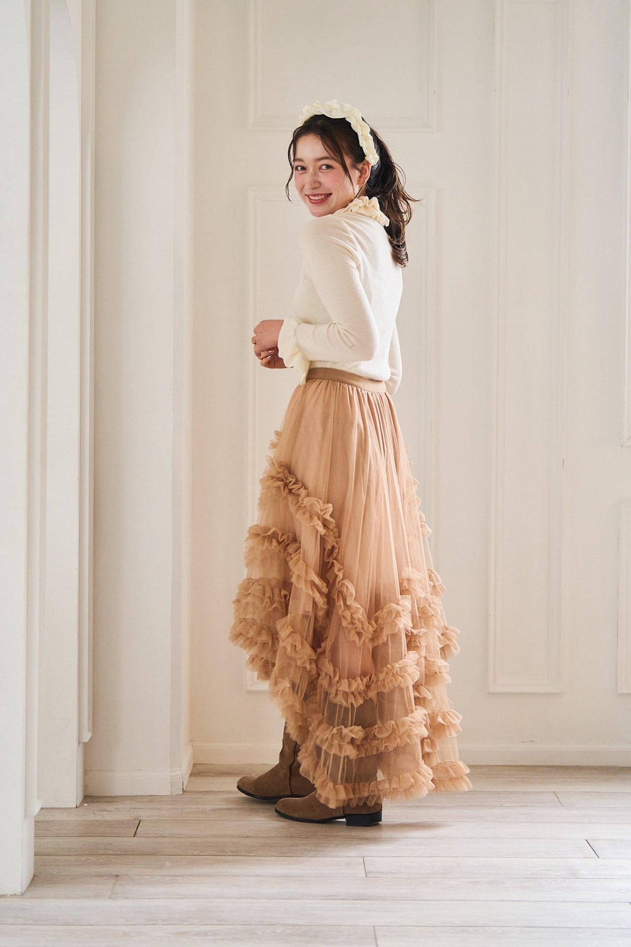 mermaid frill tulle skirt