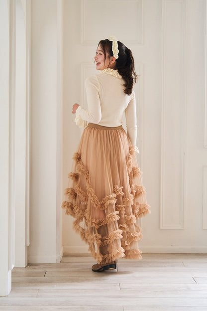 mermaid frill tulle skirt