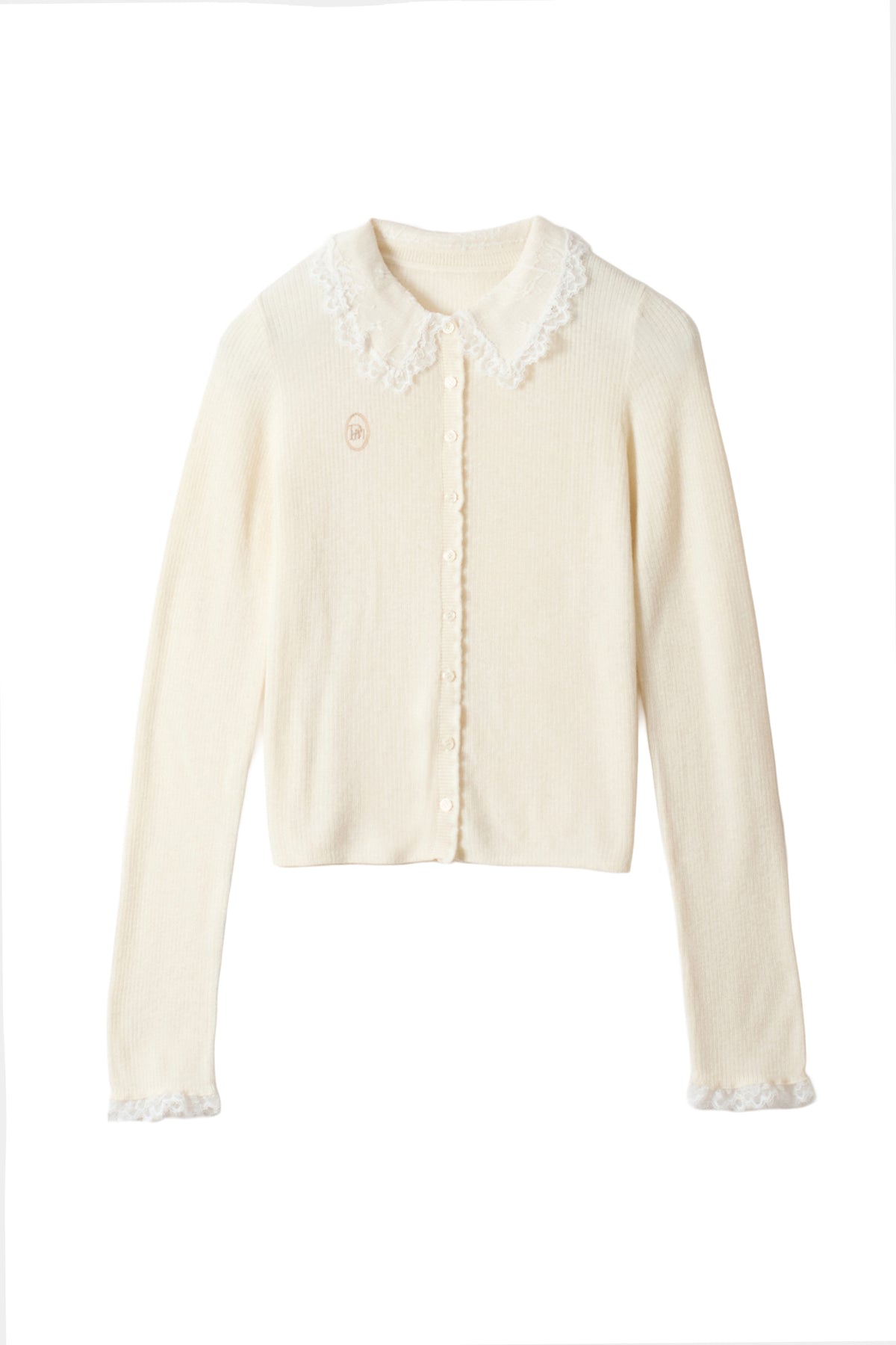 lace collar cardigan