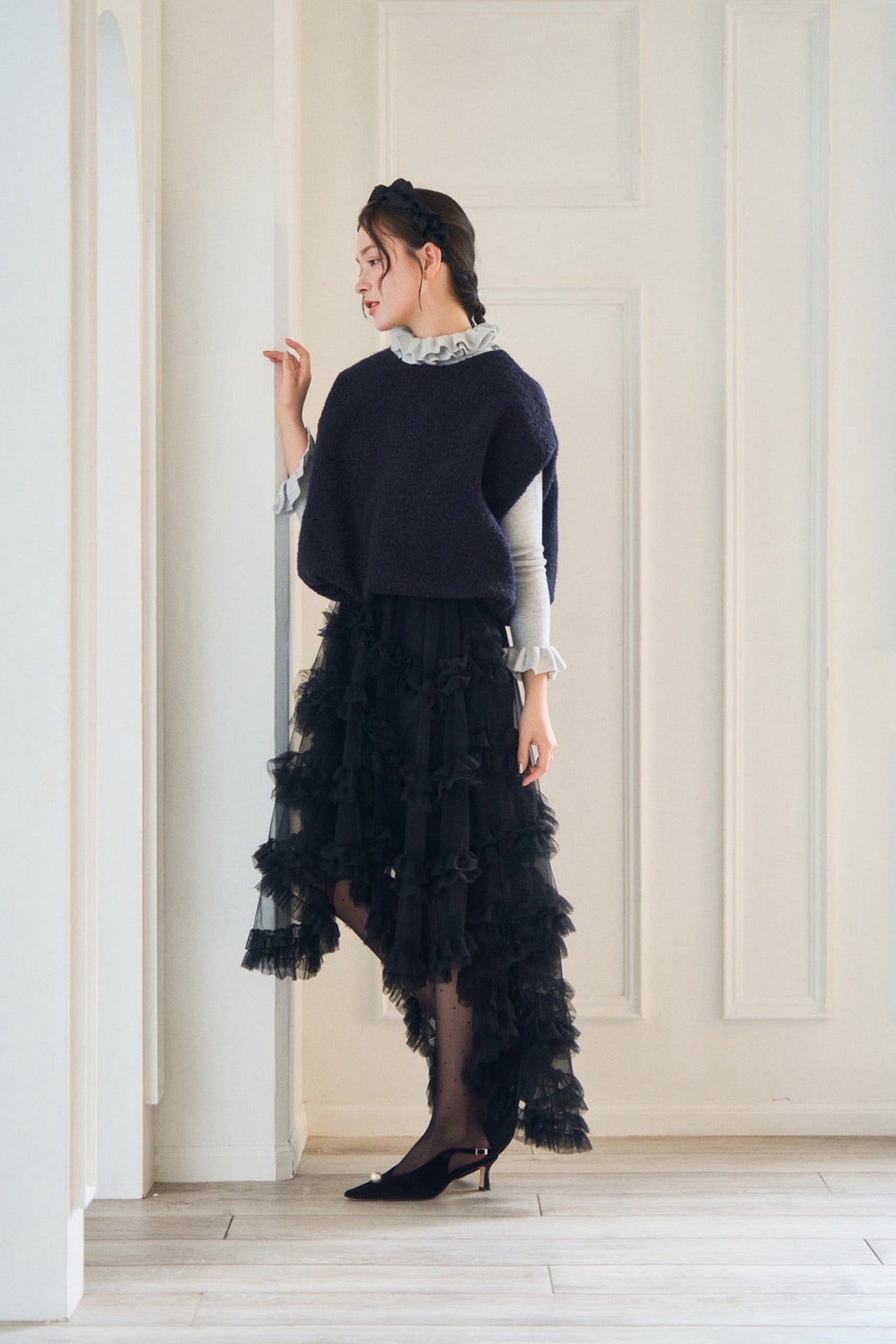 mermaid frill tulle skirt