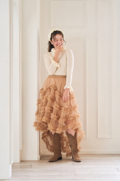 mermaid frill tulle skirt
