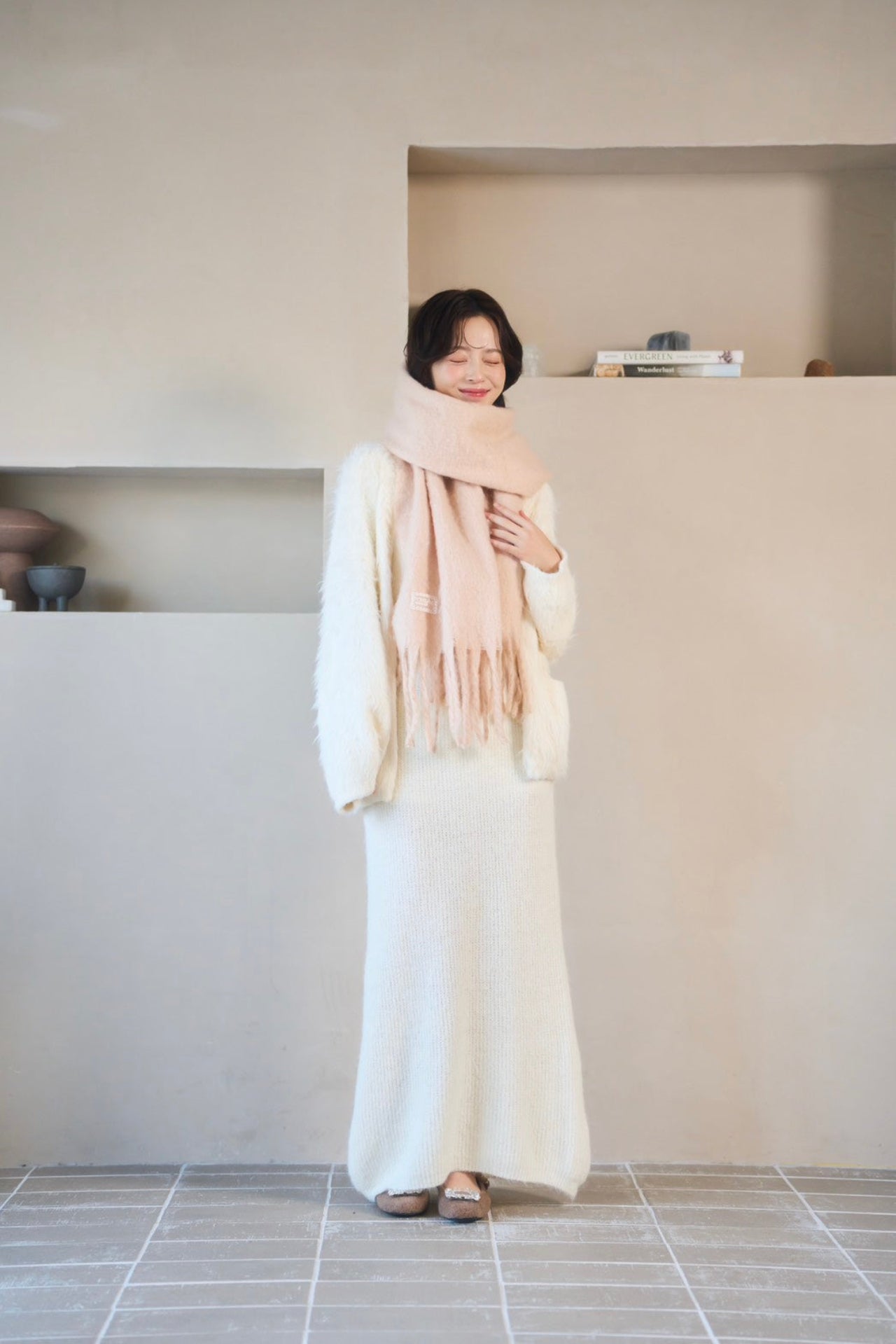lace tag fluffy muffler – POMIII PARTAGE